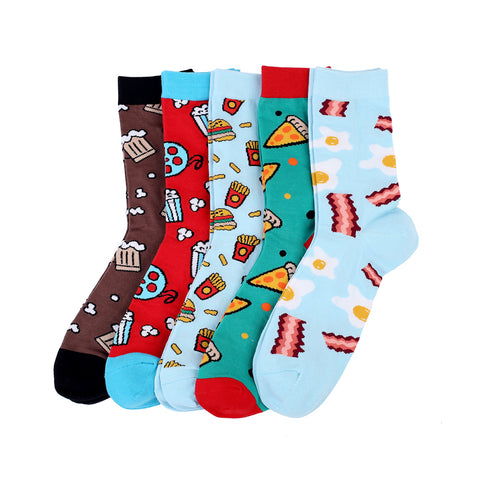 Combed Cotton Novelty Food Prints Socks