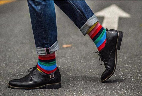 Colorful Cotton Mixed-Up Prints Socks
