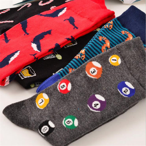 Colorful Harajuku & Animal Print Business Socks