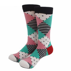 Classical Colorful Men's Combed Cotton Socks