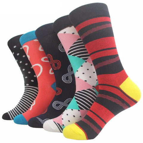 Classical Colorful Men's Combed Cotton Socks