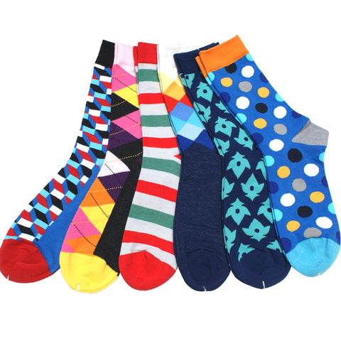 Match-Up Men's Colorful Combed Cotton Socks