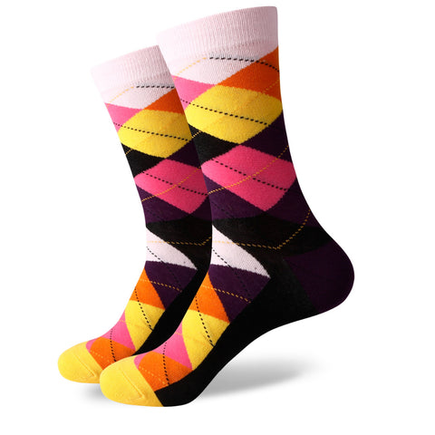 Match-Up Men's Colorful Combed Cotton Socks