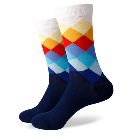 Match-Up Men's Colorful Combed Cotton Socks