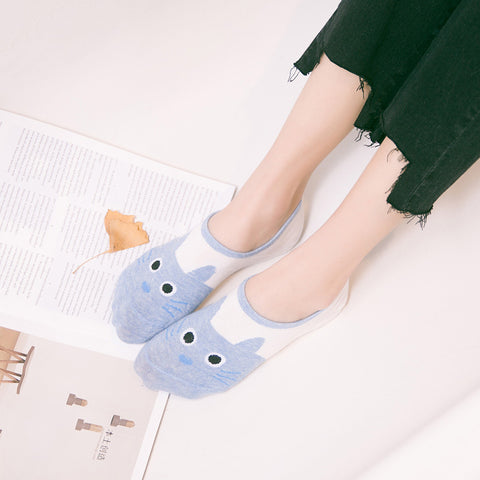 Cute  Cat Print Liner Socks