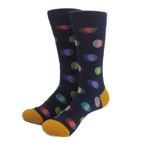 Classical Colorful Men's Combed Cotton Socks
