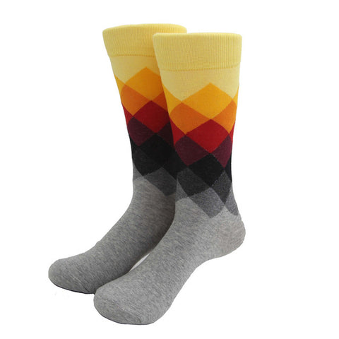 Classical Colorful Men's Combed Cotton Socks