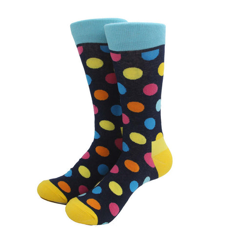 Classical Colorful Men's Combed Cotton Socks