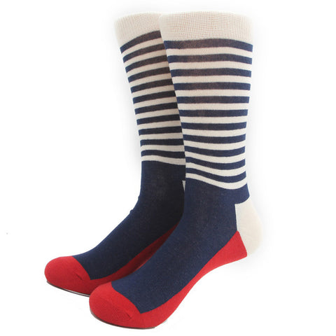 Classical Colorful Men's Combed Cotton Socks