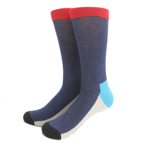 Classical Colorful Men's Combed Cotton Socks