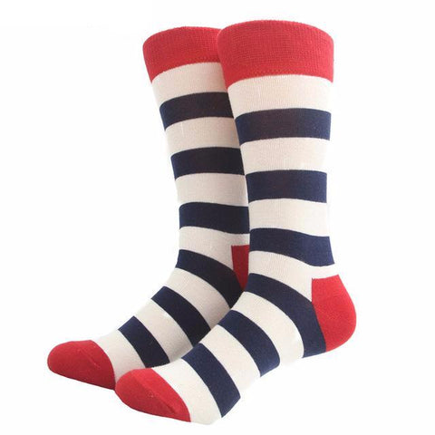 Classical Colorful Men's Combed Cotton Socks