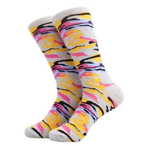 Colorful Harajuku & Animal Print Business Socks