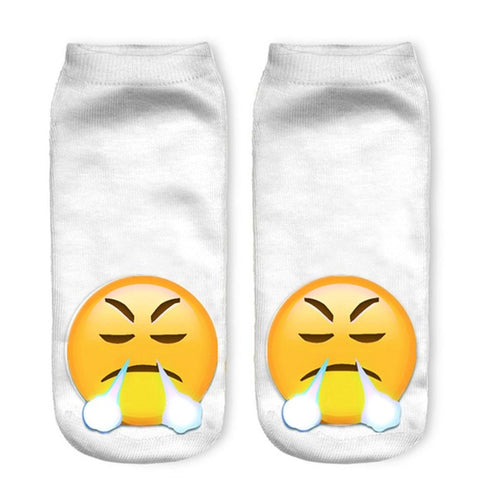 3D Emoji Series Ankle Socks