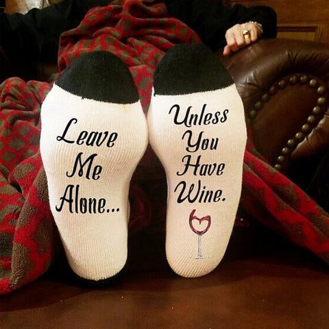 Humor Words Printed Socks