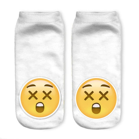 3D Emoji Series Ankle Socks