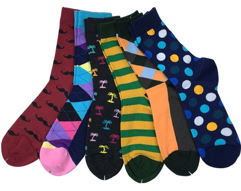 Match-Up Men's Colorful Combed Cotton Socks