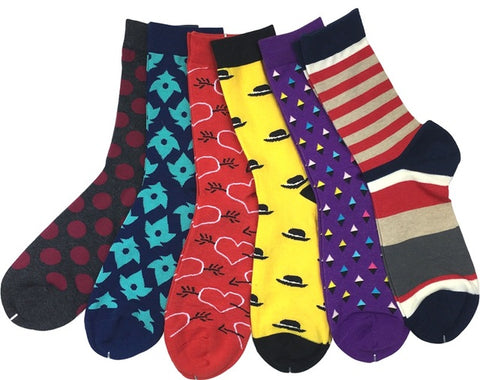 Match-Up Men's Colorful Combed Cotton Socks