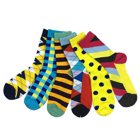 Match-Up Men's Colorful Combed Cotton Socks