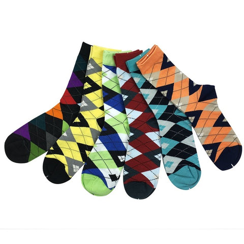 Match-Up Men's Colorful Combed Cotton Socks