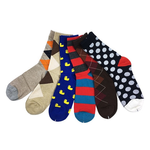 Match-Up Men's Colorful Combed Cotton Socks