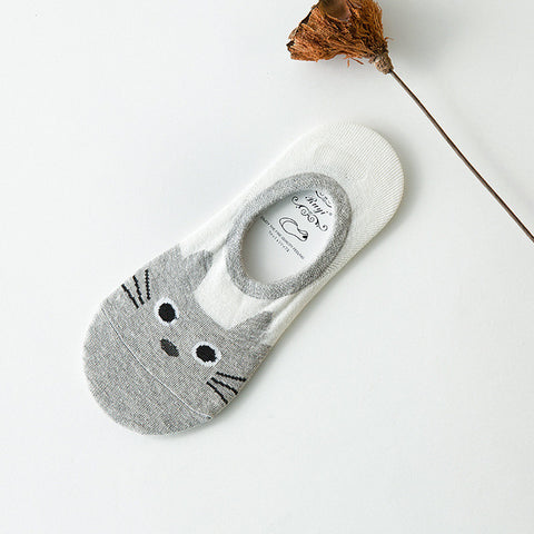 Cute  Cat Print Liner Socks