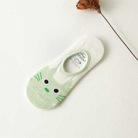 Cute  Cat Print Liner Socks