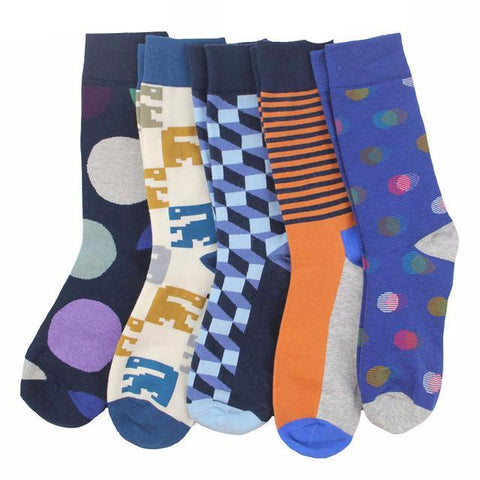 Colorful Cotton Mixed-Up Prints Socks