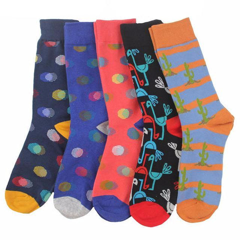 Colorful Cotton Mixed-Up Prints Socks