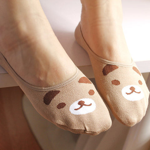 Cute  Cat Print Liner Socks