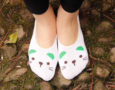 Cute  Cat Print Liner Socks